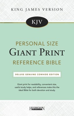 KJV Personal Size Reference Bible Black Genuine Leather : Genuine Cowhide Edi...-image