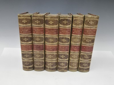 1883-84 Leather Bound Vol.1-6 Lives of the Queens of England by Agnes Strickland-image