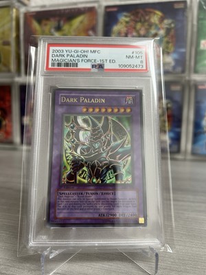 Yu-Gi-Oh Dark Paladin MFC-105 1st Edition PSA 8-image