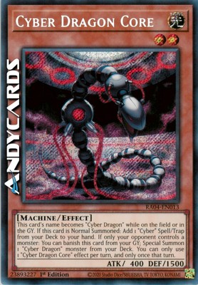 CYBER DRAGON CORE • (Cyber Dragon Core) • Secret • RA04 EN013 • 1Ed • Yugioh!-image