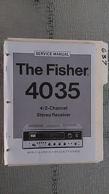 Fisher 4035 service manual original repair book stereo receiver am fm radio-image