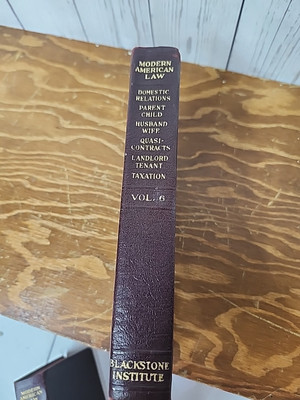 Antique Modern American Law BLACKSTONE Volume 6  The Year 1931 Edition-image