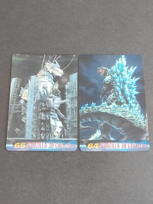 Godzilla History Card Wafer MORINAGA 3D Collection 64 65 MECHA GODZILLA eb39-image