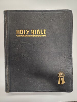 Holy Bible New Standard Reference Blue Ribbon Vintage 1948 Edition Hertel -image