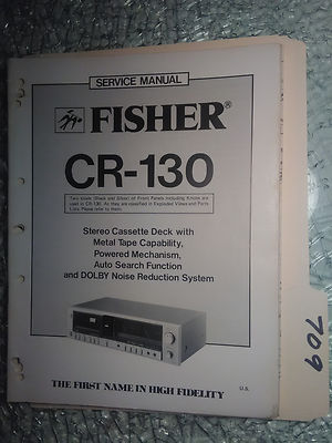 Fisher cr-130 service manual original repair book stereo tape cassette player-image