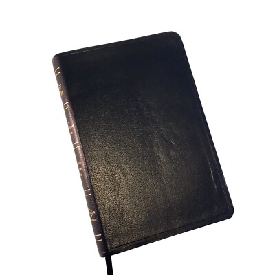Holy Bible NIV Ultra Thin Reference Bible Black Bonded Leather Cornerstone-image