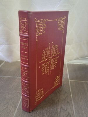 Jimmy Carter TURNING POINT Signed Easton Press 1st Edition Leather Cover-image