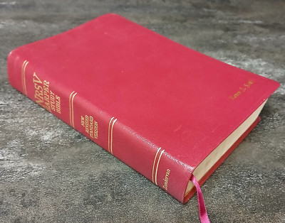 NRSV Harper Study Bible  Zondervan 1991 Bonded Red Leather-image