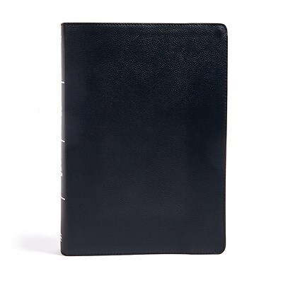 KJV Super Giant Print Reference Bible-Black Genuine Leather Indexed-image