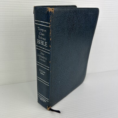 The Thompson Chain Reference Bible Blue Leather Smyth Sewn Kirkbride 1983-image