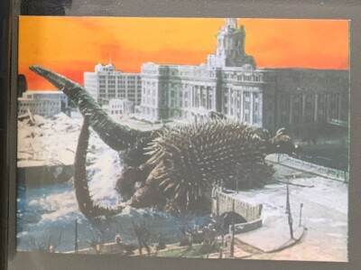 1973 vintage GODZILLA Amada Toho kaiju Card Japanese Anguirus #33-image