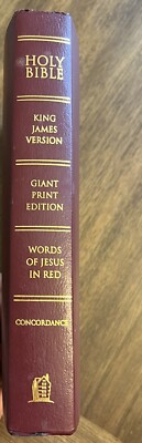Holy Bible King James Version Reference Edition Giant Print 2003 Nelson 881 CBG-image