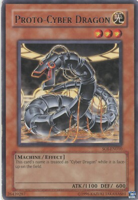 Yugioh Proto-Cyber Dragon SOI-EN010  Rare  LP-image