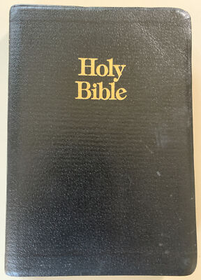 KJV Classic Reference Bible Black Genuine Leather Thumb Indexed Red Letter-image