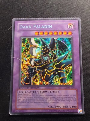 Dark Paladin DMG-001 Crimped Error Misprint Yu-Gi-Oh Secret Rare Card Played HP-image