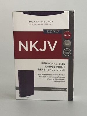 NKJV, End-of-Verse Reference Bible, Personal Size Large Print, Leather soft-image