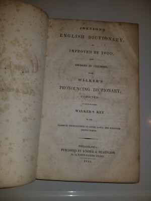 Johnson's & Walker's English Dictionary Combined, 1841-image
