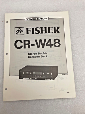 Vintage Original Fisher CR-W48 Stereo Double Cassette Deck Service Manual Repair-image