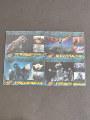 Godzilla History Card Wafer MORINAGA 45 46 47 48 SPACEGODZILLA SUPERMECHA- eb39-image