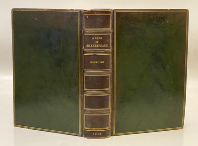 A Life Of Shakespeare By Sir Sidney Lee 1916 Edition Bumpus Binding Leather-image