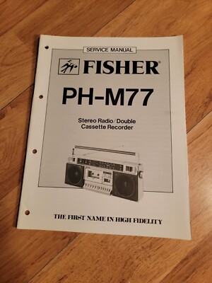 Fisher PH M77 Boombox Stereo Service Manual repair-image