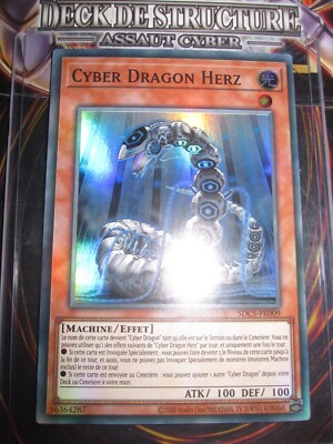 YU-GI-OH! SUPER RARE CYBER DRAGON HERZ SDCS-FR009 EDITION 1 NEW-image