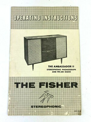Fisher Radio Corporation The Fisher The Amassador II Operating Instructions -image