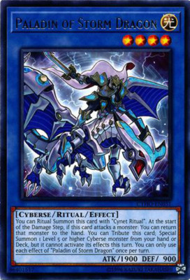 3x Yugioh CYHO-EN031 Paladin of Storm Dragon Rare NM-image