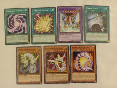CYBER END DRAGON DREI ZWEI VIER POWER BOND OVERLOAD CYBERLOAD FUSION! YGO ZANE!-image