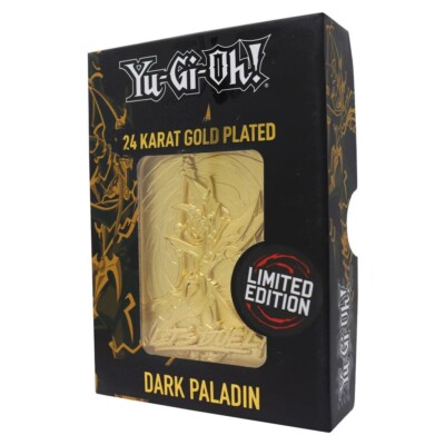 Yu-Gi-Oh! Metal Replica Card Dark Paladin 24karat Gold Plated Limited Edition-image