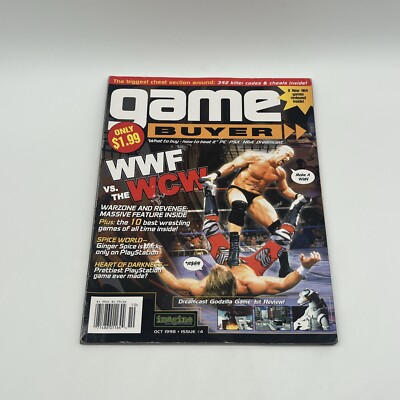 WWF vs WCW Godzilla Spice World N64 1998 Game Buyer Magazine!-image