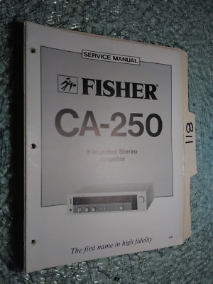 Fisher ca-250 service manual original repair book stereo amp amplifier-image