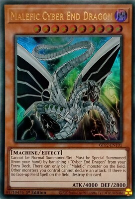 GFP2-EN101 MALEFIC CYBER END DRAGON ULTRA RARE 1ST EDITION YuGiOh CARD-image
