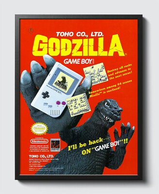 Godzilla Nintendo Game Boy Glossy Ad Promo Poster Unframed G1646-image