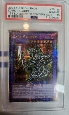YuGiOh! Dark Paladin - RA03-EN126 - Quarter Century Secret Rare - PSA 10-image