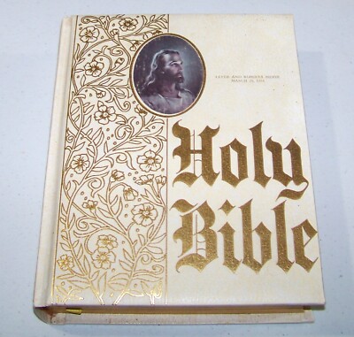 Holy Bible - Vintage 1950s KJV Expanded Reference Personalized Edition Riverside-image