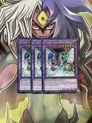 SDCS-EN041 x3 Cyber End Dragon Ultra Rare Excellent Condition Yugioh-image