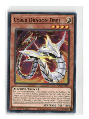 3x Cyber Dragon Drei - SDCS-EN005 1st Edition - YuGiOh-LP-image