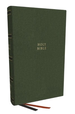 NKJV, Single-Column Reference Bible, Verse-by-verse, Green Leathersoft, Red Lett-image