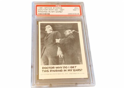 Spook Stories Leaf Card 1963 vtg PSA 7 Horror Monster #53 Doctor Frankenstein DR-image