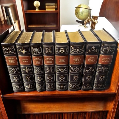 Easton Press Oxford Companion Leather Reference Books Dictionary Thesaurus 8 Vol-image