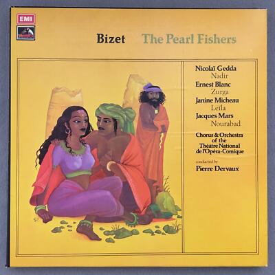 D253 Bizet The Pearl Fishers Gedda Blanc Dervaux 2LP EMI SLS 877 Stereo-image