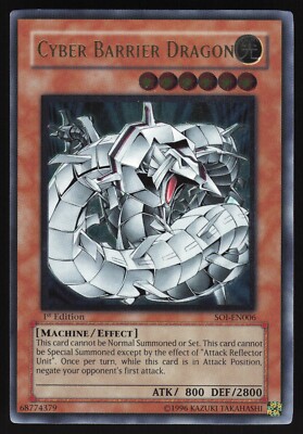 Cyber Barrier Dragon - SOI-EN006 - Ultimate Rare - 1st Edition Yugioh 3-image