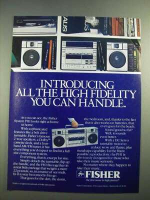 1982 Fisher PH1 Portable Stereo Ad - All You Can Handle-image