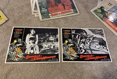 2 Lobby Cards For Godzilla Versus The Smog Monster Original 1972-image