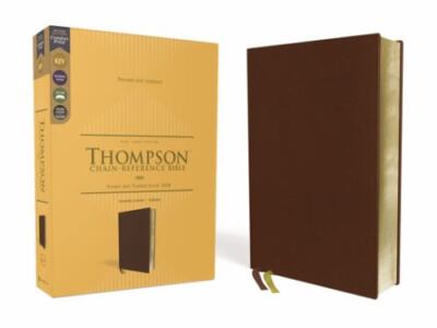 KJV, Thompson Chain-Reference Bible, Genuine Leather, Calfskin, Brown, Art Gilde-image