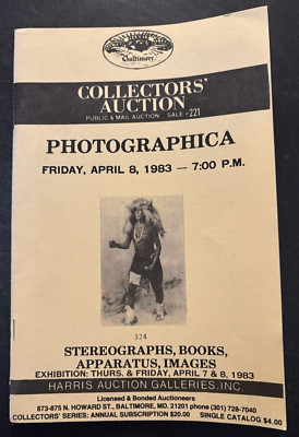 Collectors' Auction Photographica catalog Stereograph books photography art 1983-image