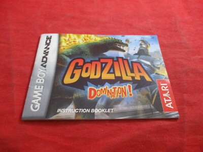 Godzilla Domination! Nintendo Game Boy Advance Instruction Manual Booklet ONLY-image