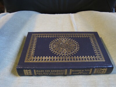 DESMOND TUTU SIGNED - MADE FOR GOODNESS - EASTON PRESS LEATHER NOBEL PRIZE - NEW-image