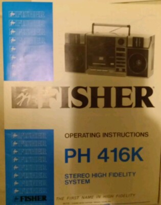 Vintage Original Fisher PH-416K AM/FM Radio Stereo System Operating Instructions-image